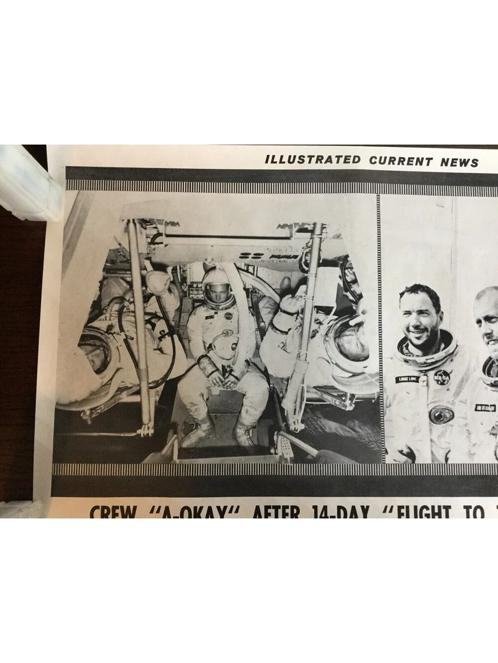 Illustrated Current News - 14 Day Flight to Moon Test Apollo Erman Abell Moyles